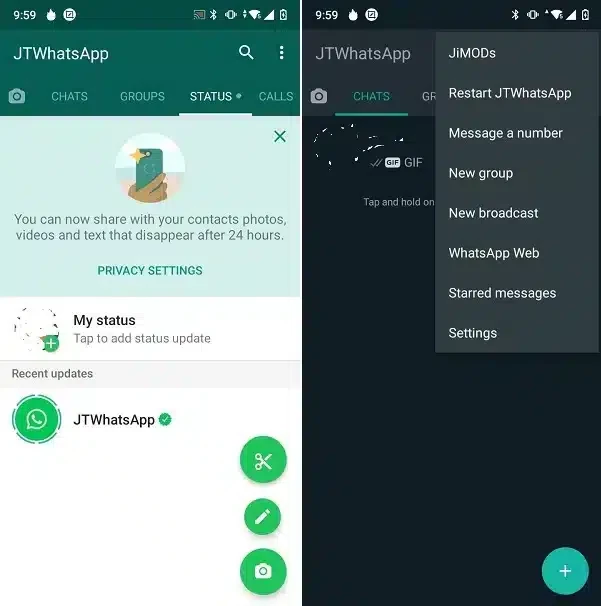 JTWhatsApp — لقطة شاشة 1